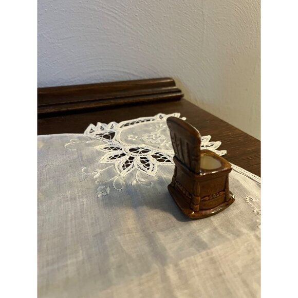 Vintage Brown Rocking Chair Toothpick Holder - Picture 3 of 6